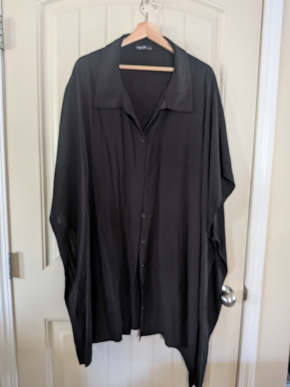 4/$40 - NWOT Oversized Black Button-Up Shirt Cover Up